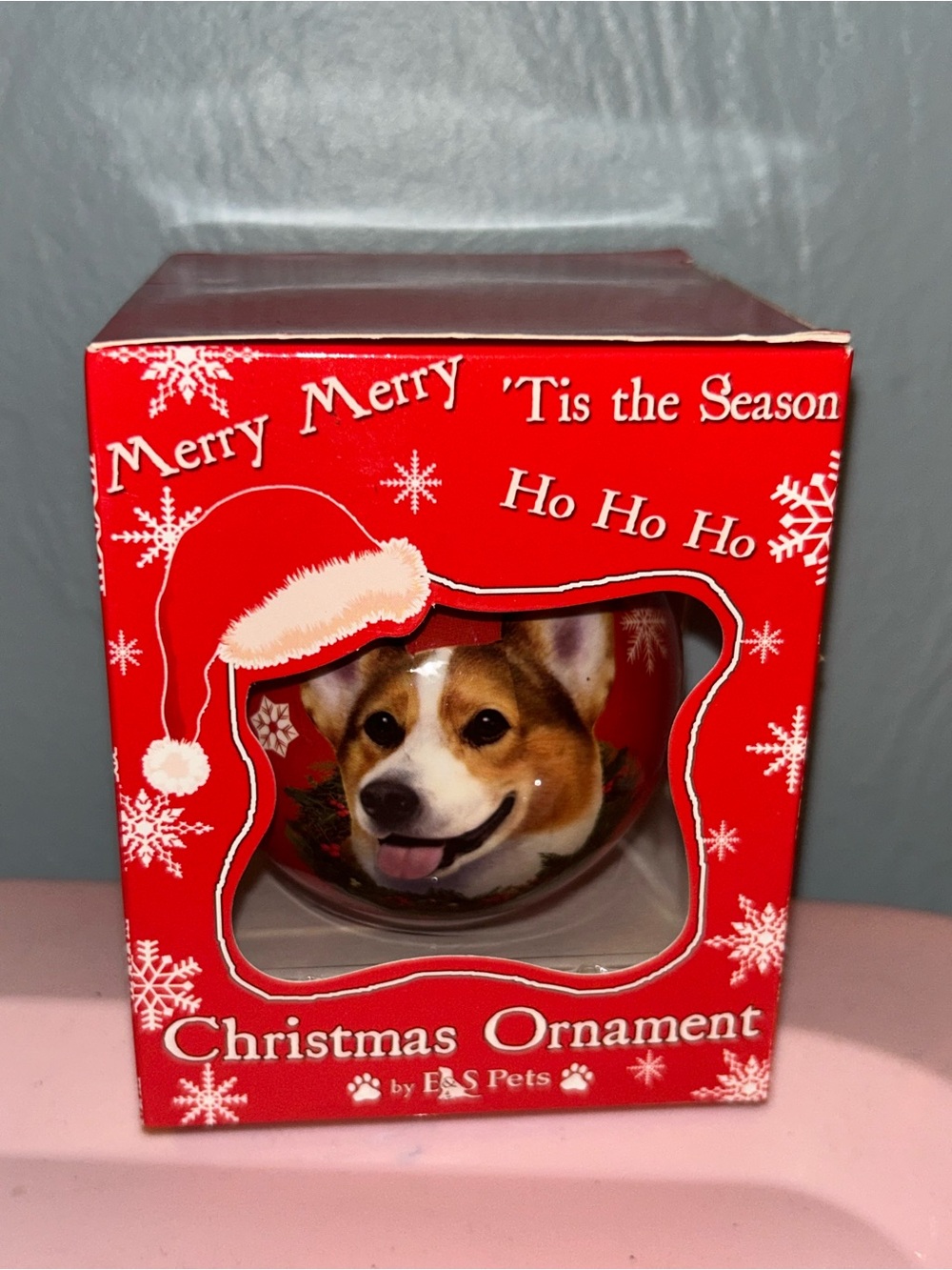 Red Holiday Dog Ornament by E&S Pets